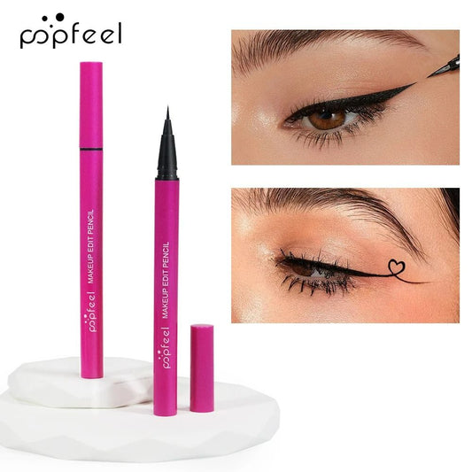 POPFEEL Waterproof Sweatproof Liquid Eyeliner- Smooth Application Essential for Beginners.