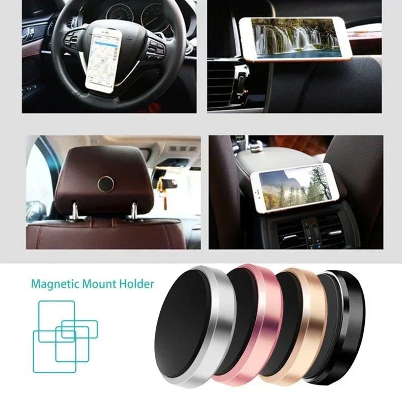 Sucker Car Phone Holder Universal Magnetic Mount Bracket Stick On Car Phone Stand for iPhone Xiaomi Huawei Samsung Dashboard Wall Mounted Car Magnet Sticker