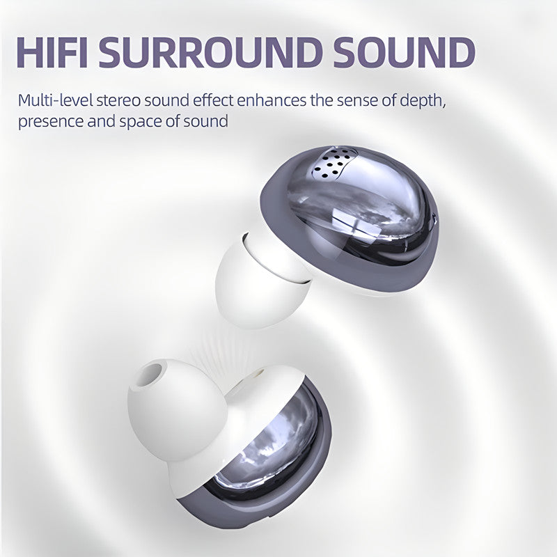 RichRipple M32 TWS Wireless Bluetooth Earphone In-ear Earpods Bluetooth Earbuds Noise Cancelling Gaming Headset With Microphone For Xiaomi Huawei Purple