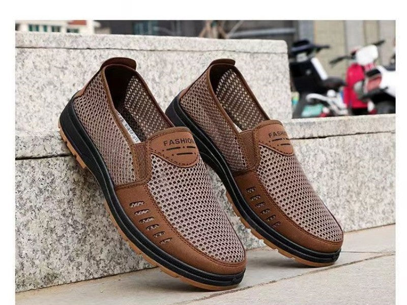 Men's Shoes Summer Men's Cloth Shoes New Breathable Casual Shoes A Foot Slipper Loafers Shoes Comfortable
