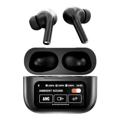 A9 Pro Wireless Bluetooth earphones LED Touch Screen Earpods Touch Screen ANC Noise Reduction Earbuds 500mAh Long Standby