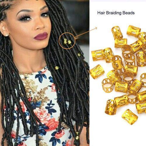 Fashion 50pcs Adjustable Hair Braid Beads Rings Cuff Metal