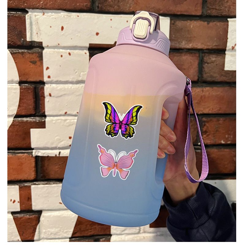 UPHUI 50PCS Stylish Universal DIY Butterfly Stickers Boho Graffiti Stickers for DIY Luggage Laptops Skateboards Motorcycle Bikes Suitcase Decals Graffiti Stickers