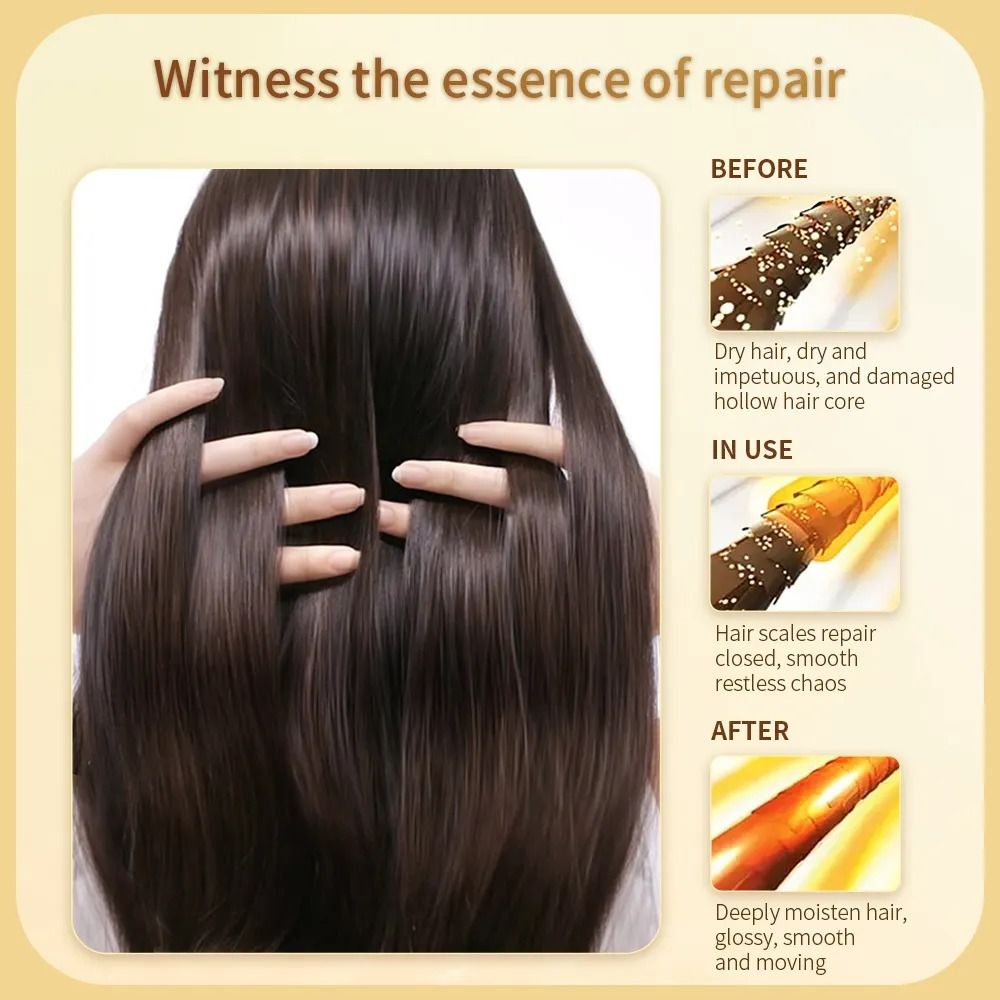 Calodia Organic Argan Oil Hair Mask Cream Repairing Dry Hair Hair-Repairing, Nourishing, Color-Protection, Refreshing, Moisturizing, Smoothing, Fluffy Macadamia Creamy Hair Mask