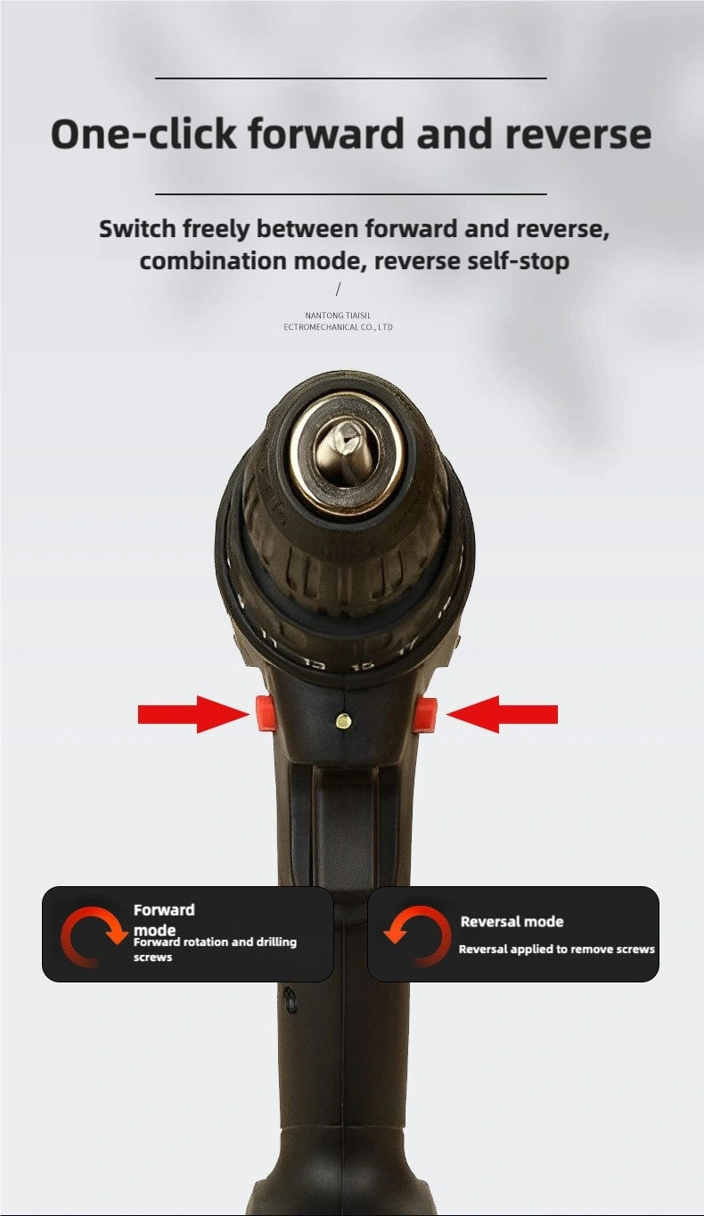 Two 21V batteris LAISHID brand Electric Cordless Drill,charging electric screwdriver, Power Drill Cordless, Charger 21 Volt Drill Driver Kit, Drills Cordless Setttery