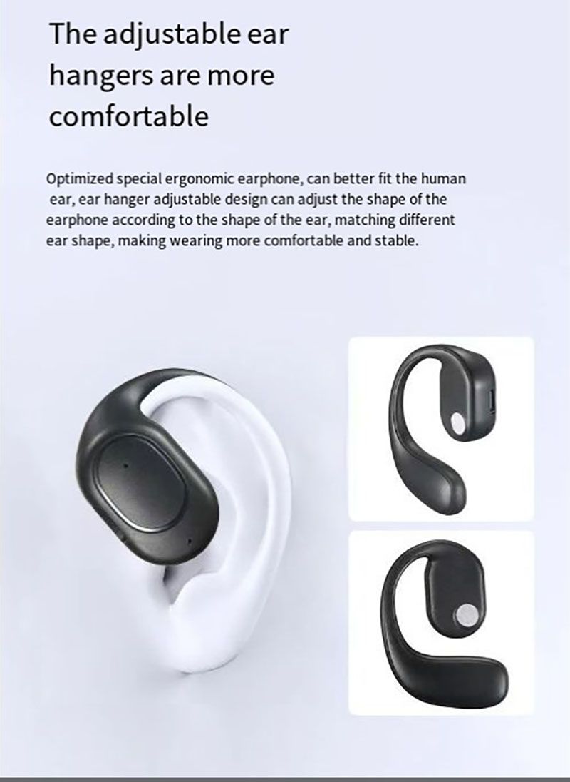 RichRipple F1 6H Play Time Wireless Bluetooth Earphone Digital Display Single Earbud Ultra Long Standby Business Earpods HD Call Headset Outdoor