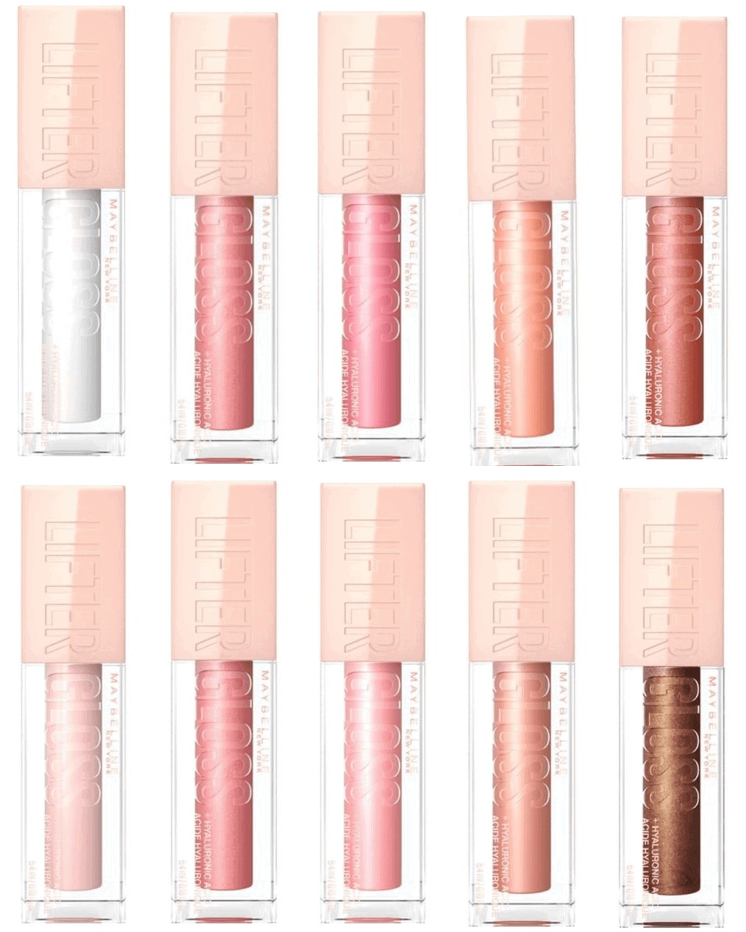 【Discounted】MAYBELLINE LIFTER GLOSS NU 005 PETAL LIPGLOSS- This lip gloss formula visibly smooths lip surface and enhances lip contour