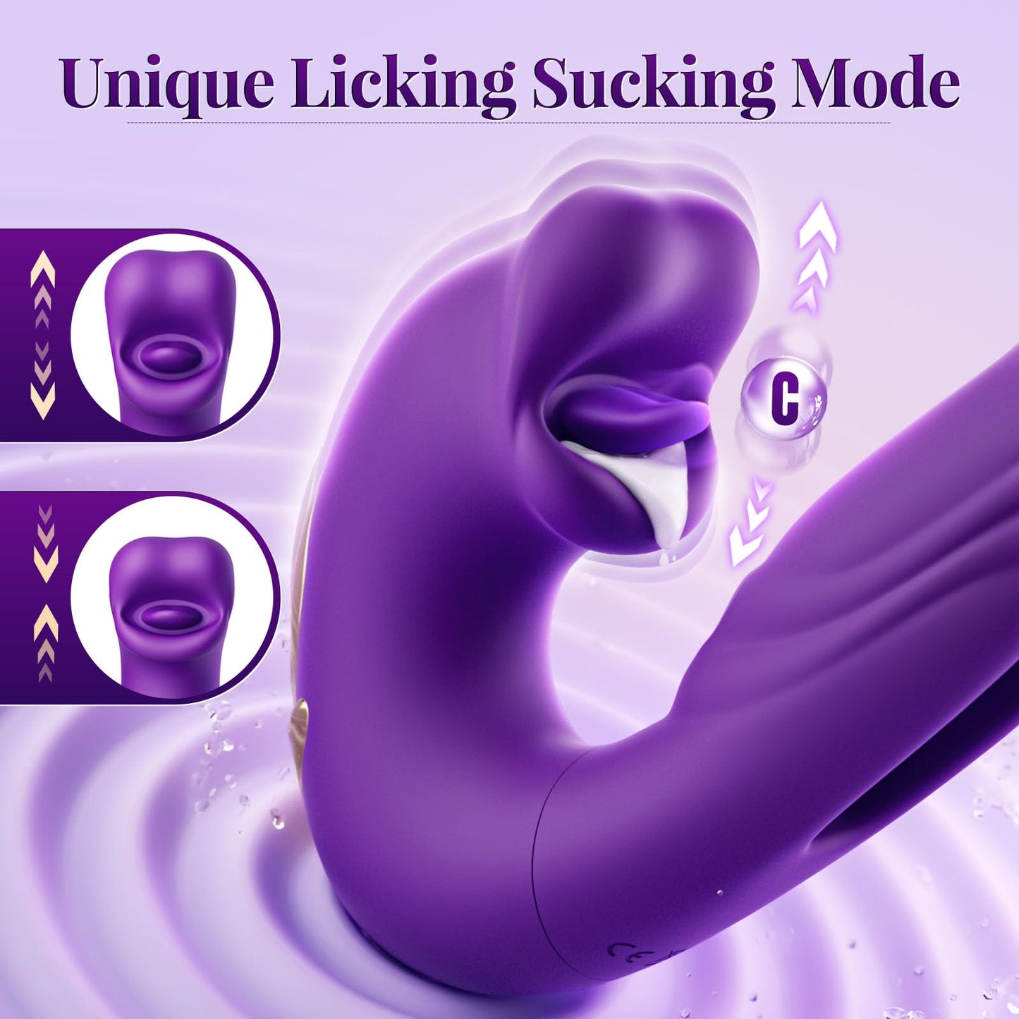 Flapping Vibrators Sex toy APP Remote control Vibrator with 7 Flapping&Licking Modes Adult toys Hollow Design Sex toys Vibrater for Women Thrusting Sex machine Vibrating Sex toys 4couples men & women