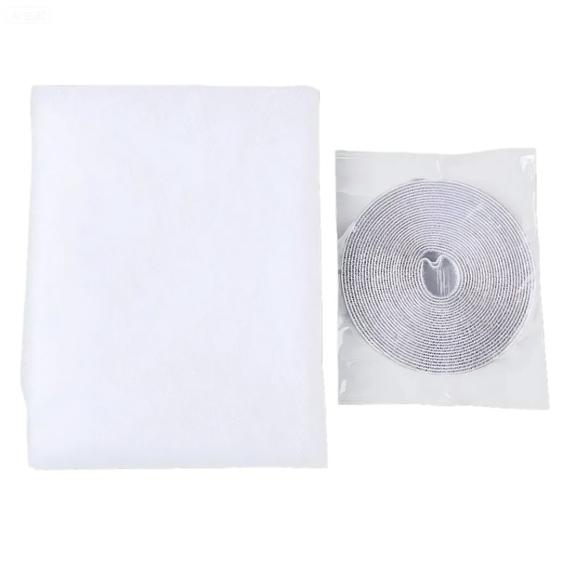 Stick-and-Go Mosquito Net Easy-Stick Window Mosquito Net DIY Insect Window Screen Magic Self-Adhesive Easy Install No Drill Wall Keep Insects Tear Resistant Reusable Adjustable Mesh Fly Screen 1.5m*2m