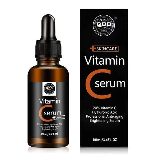 QBD Vitamin C+Hyaluronic Acid Anti-aging&Brightening Serum-100ml Black