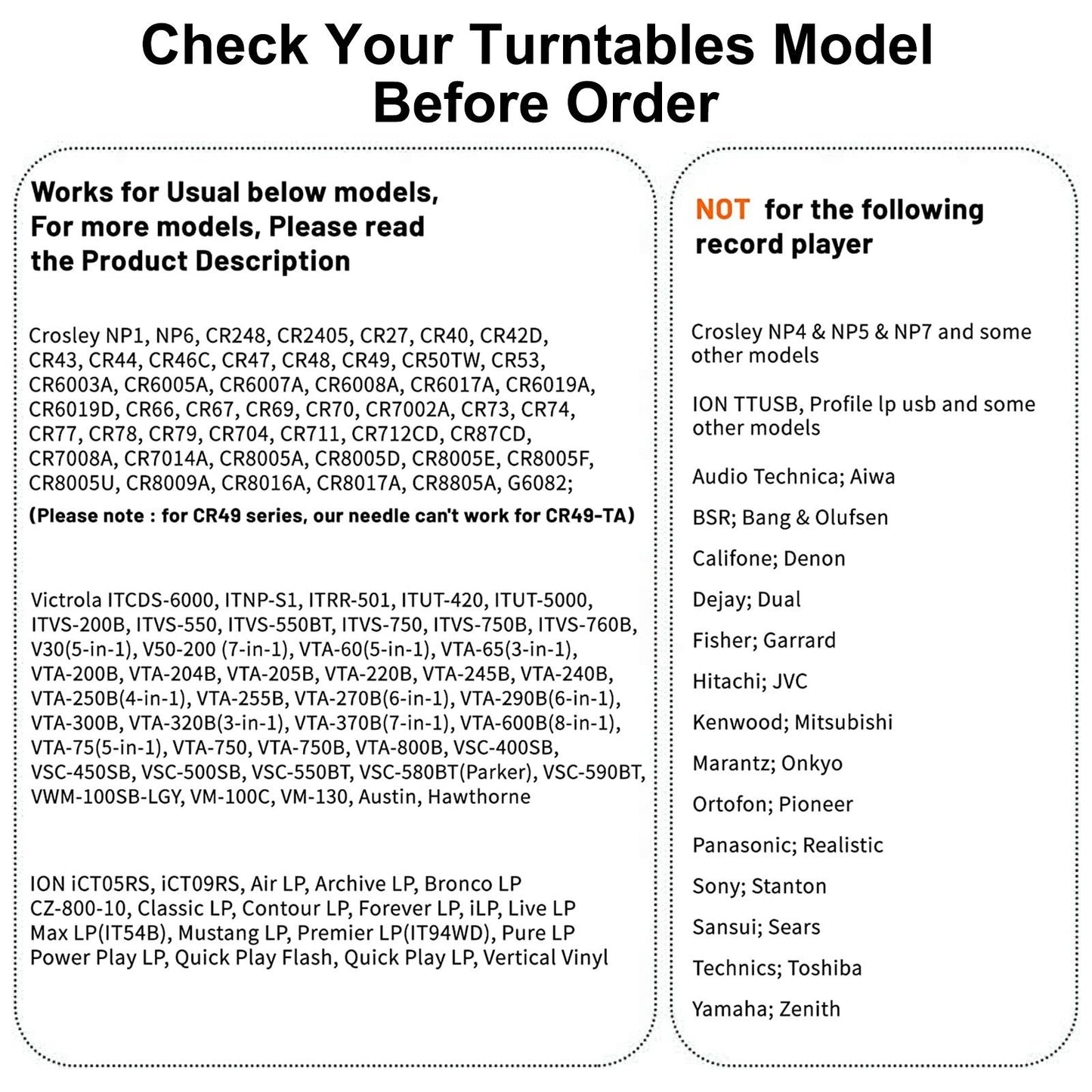 Record Player Needle, 6/3 Pcs Stylus Replacement Turntable Needle Diamond Stylus Record Player Needle With Diamond Tip for most Crosley Vinyl Jensen 1byone ION ICT04RS Phonograph