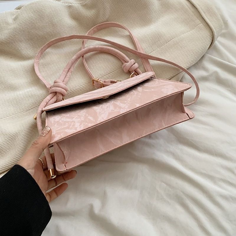 Mateamoda Minimalist Knot-Handle Faux Leather Shoulder Bag Crossbody Bag Underarm Handbag