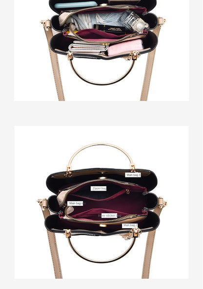 Women's stylish all-matching PU leather styling single shoulder straddle bag handbag shoulder bag