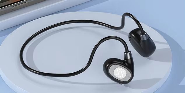 Bluetooth Headphones Wireless Headphones Air-Conduction LED Display Headsets HiFi Stereo Sports Earphones Earbuds with Mic