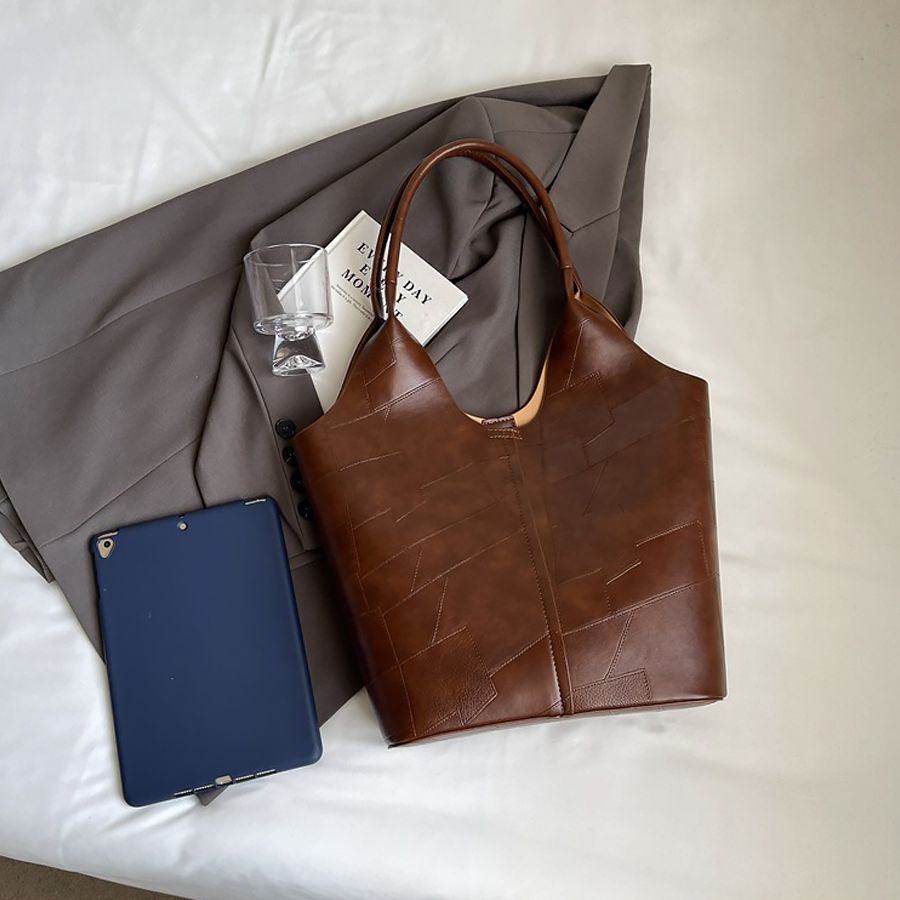 2 In 1 Korean Ladies Handbag Small Bag Set Large Capacity PU Bags - Black