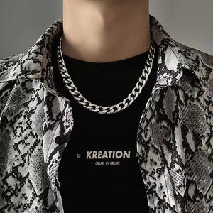 New Arrivals Non-embroidered steel NK chain men's Cuban necklace 304 titanium steel necklace women's hiphop European and American hip hop DIY jewelry accessories Valentine's Day Gifts