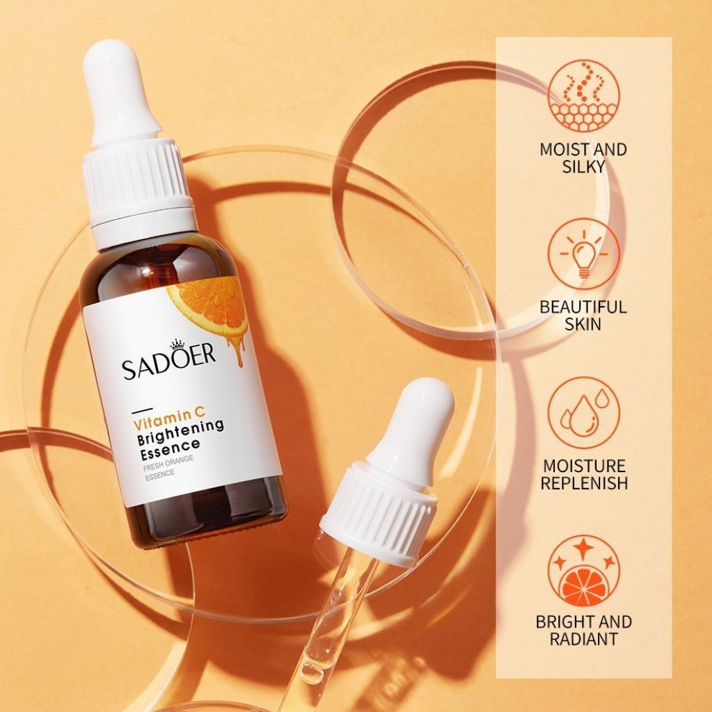 3 PIECES Sadoer Vitamin C Serum For Face Serum Reduces Fine Lines & Wrinkles, Vitamin C Face moisturizer, Instant Moisturizing, Soft, Smooth & Radiant