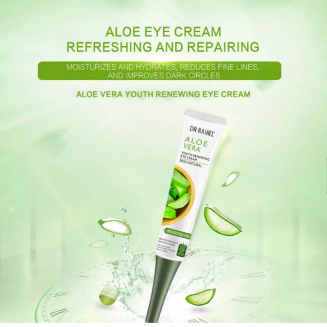 Dr. Rashel Aloe Vera Youth Renewing Eye Cream - Reduces Fine Lines, Dark Circles, Puffy Eyes