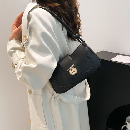 Mateamoda Elegant Two-Tone Shoulder Bag Underarm Handbag Crossbody Bag