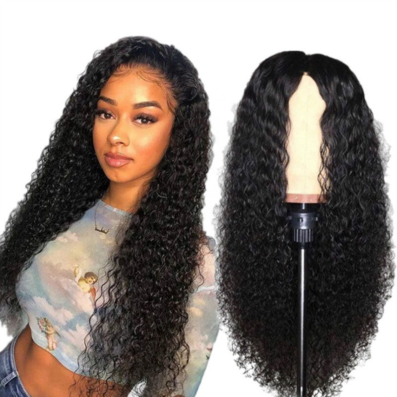 Wig ladies fashion long curly black wigs hair for women gift