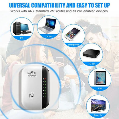Upgraded Version 300Mbps Wireless WIFI Repeater 2.4G Booster Router WiFi Range Extender With network cable Wi-Fi Signal Amplifier 802.11N Network Card Adapter For PC 7 Status Light Wireless Repeater