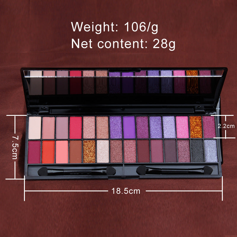 28 Colors matte pearlescent eye shadow plate eyeshadow cosmetic makeup profissional eye