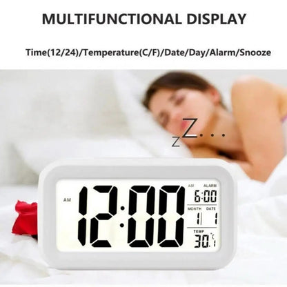 Digital Smart Alarm Clock Table Electronic Watches Desk Decoration and Accessory Calendars for Home Child Bedside Comfort