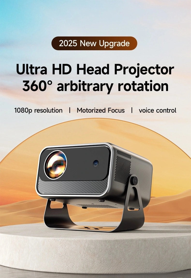 The best-selling model in 2025,1080P 4K Portable WiFi 6 BT V5.0 Projector Home Theater Smart Projector Auto Keystone Movie Projector for OS Android TV stick
