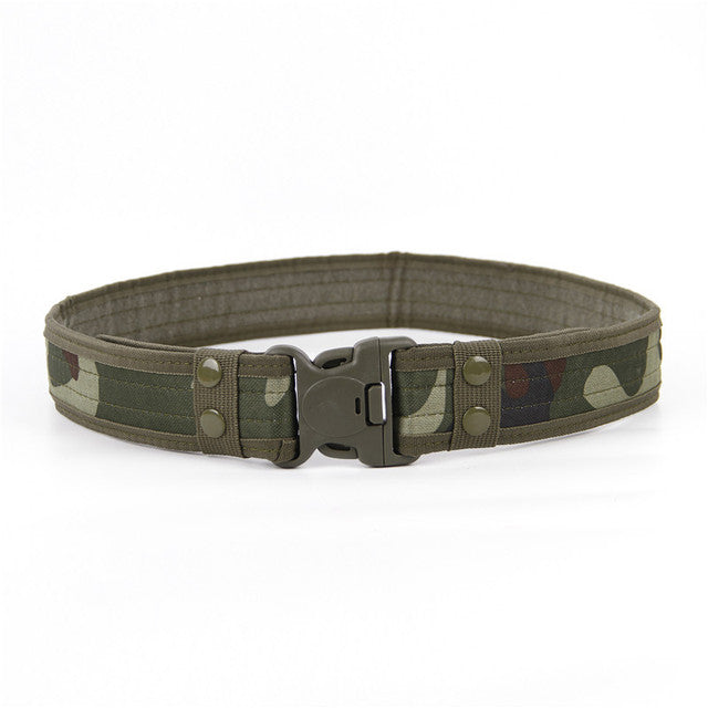 Army Style Combat Belts Quick Release Tactical Belt Fashion Men Military Canvas Waistband Outdoor Hunting Hiking Tools