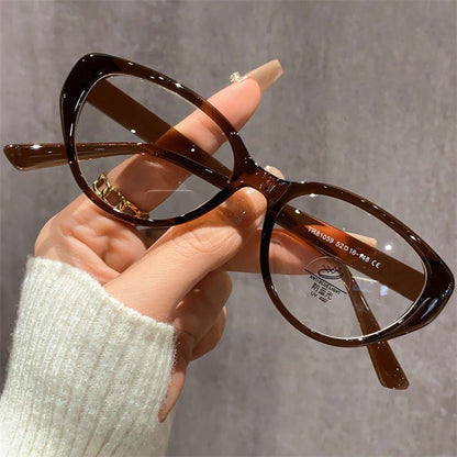 New butterfly frames, versatile no-makeup glasses, finished myopia glasses, student glasses, cat's eye anti-blue light flat glasses