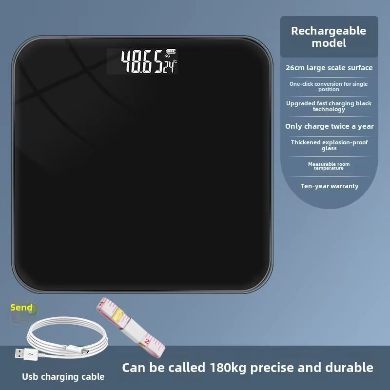 USB Charging Electronic Scale Intelligent Weighing Scale Household Small Electronic Weighing Precision Body Scale Weight