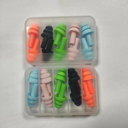 5 Pairs Soft Ear Plugs Swimming Silicone Waterproof Dust-Proof Earplugs,Silicone Ear Plugs Sound Insulation Ear Protector Anti Noise Snore Comfortable Sleeping Swimming Earplug Noise Reduction
