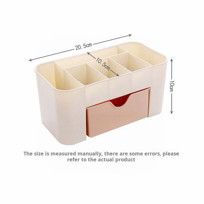 Jewelry and cosmetics storage box, drawer style plastic office desk, dressing table, skincare brush, lipstick, sorting and storage rack