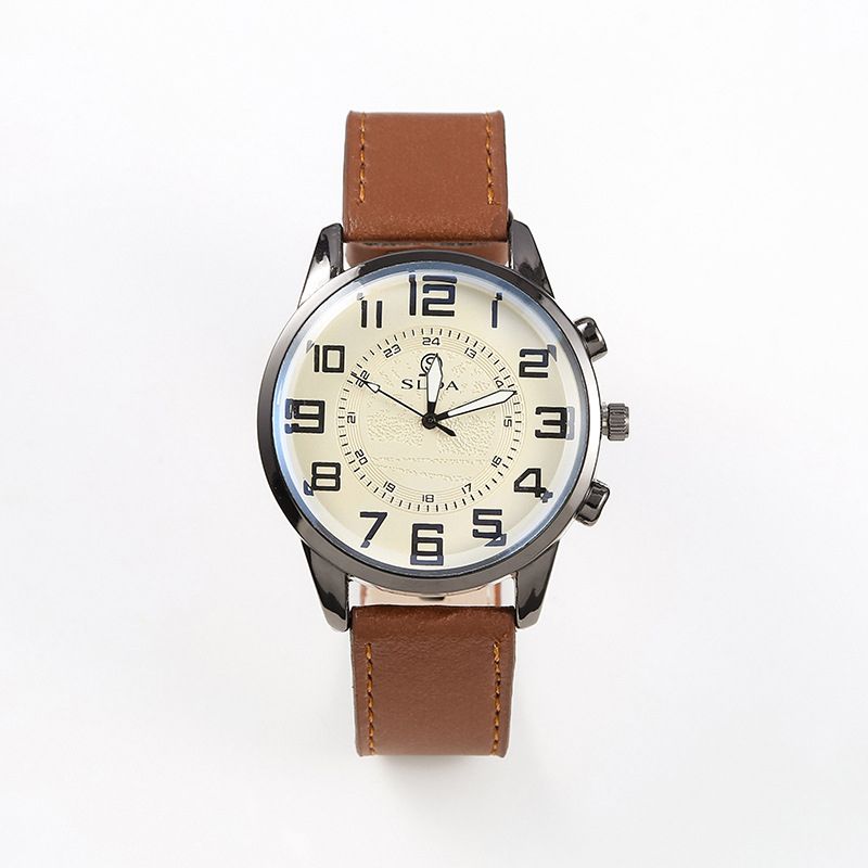 Men Watch Leather Straps Quartz Simplicity Man Digital Dial Wristwatch Waterproof Watches Male Watch Wrist Watch Valentines Gift Fashion