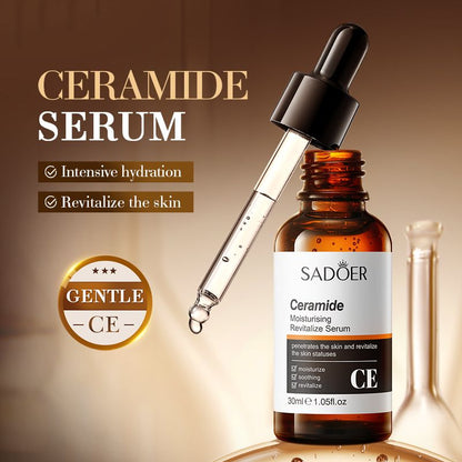 SADOER Ceramide Moisturising Revitalize Serum For Intensive Hydration, Improve Rough Skin, Like Vitamin C, Moisturising, Soothing and Rivitalizing