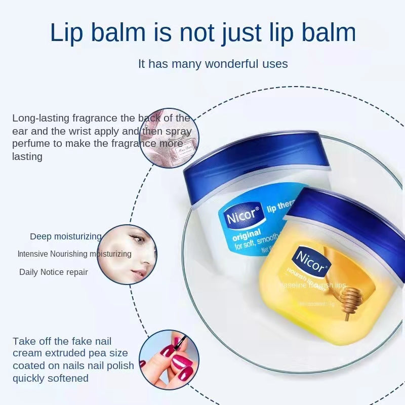 Vaseline Lip Balm Moisturizing Lipstick Base Moisturizer Makeup Natural Plant Anti-Cracking Lip Care Petroleum Jelly Lip Balm