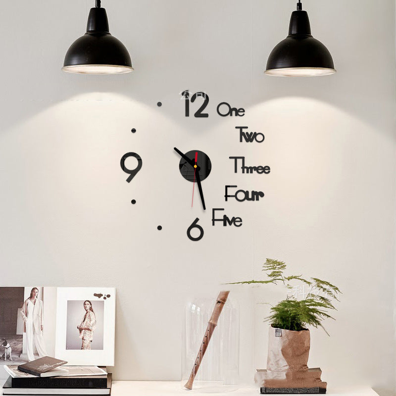 3d Wall Clock Luminous Creative Modern Concise Acrylic DIY Wall Clocks Home Decoration