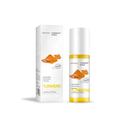 KORMESIC Turmeric 5-Piece Oil-Control & Brightening Skincare System - Antioxidant Cleanser, Balancing Cream Dark Spot Serum + Soothing Oil & Mask Anti-Inflammatory, Fades Acne Marks & Repairs Barri