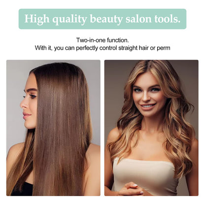 ZHJH Hair Straightener Mini Curling Iron Multi-purpose Can Be Carried Anytime Touch Up Cartoon Cat Portable Electric Splint Flat Iron Ceramic Hair Straightener American Style 220V