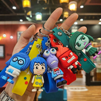 Fun Cute New Inside Out Keychain Pendant Inside Out Cartoon Car Keychain Ring Small Gift