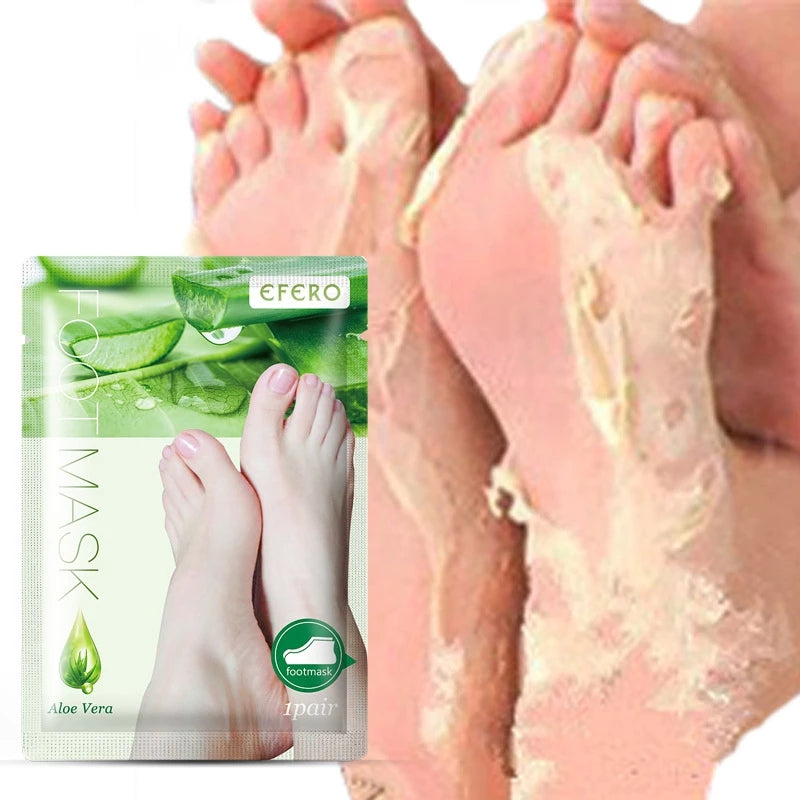Aloe Vera Foot Peeling Mask Exfoliating Heels Calluses Remove Foot Patches Dead Skin Remover Pedicure Socks Foot Care Tool Foot Spa1Pair