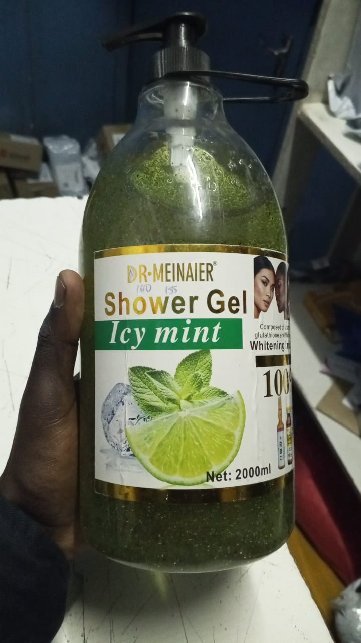 Icy Mint Shower Gel Dr Meinaier Cooling Mint & Vitamin C Body Wash 2000 ml – Refreshing Cleansing Gel to Invigorate, Hydrate & Tone Skin with Antioxidants