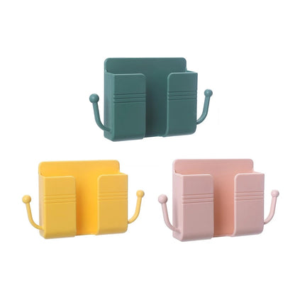 Mobile Phone Holder Wall Mounted Organizer Storage Box Wall Charger Hook Cable Charging Dock Multifunction Holder Stand