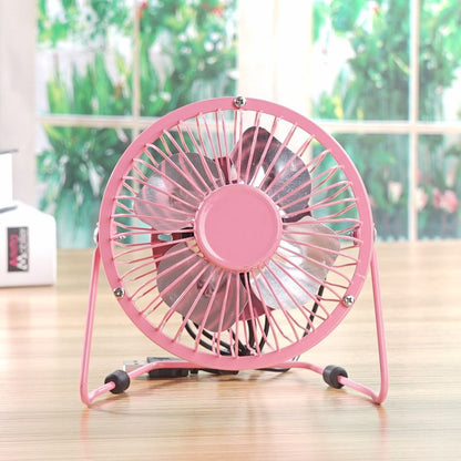 6 Inch Portable USB consumption small fan metal table fan 360° rotation mini fans desktop bass electric fandissipate heat Cooler Cooling Fan for students office workers for PC / Notebook Air cooled