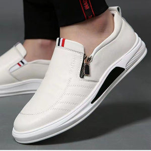 Men's Casual Shoes Men Breathable Fashion British Non-slip Shoes Business bean PU Leathe Shoes Loafer