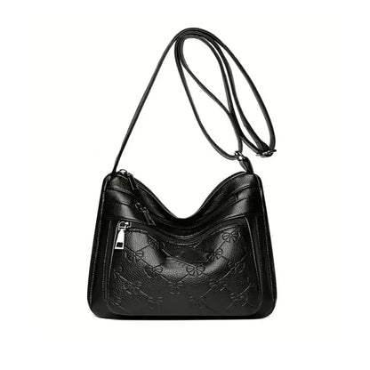 Women'S Shoulder Bag Anti-Aging Embossed Mommy Bag, Made of PU with a Genuine Feel, Crossbody Bag