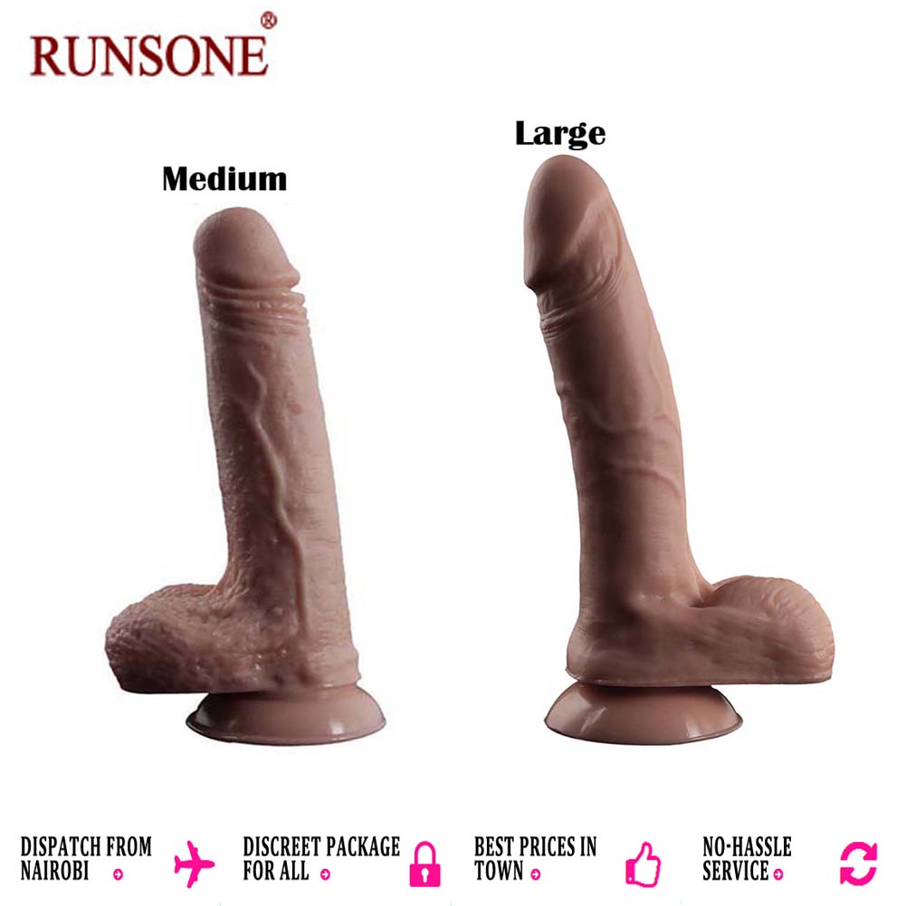 Large/Medium Realistic Dildo Veined Monster Cock with Balls Suction Cup G-spot Jelly Dong Adult Sex Toys for Women Perfect Surprising Gift for Girlfriend Wife