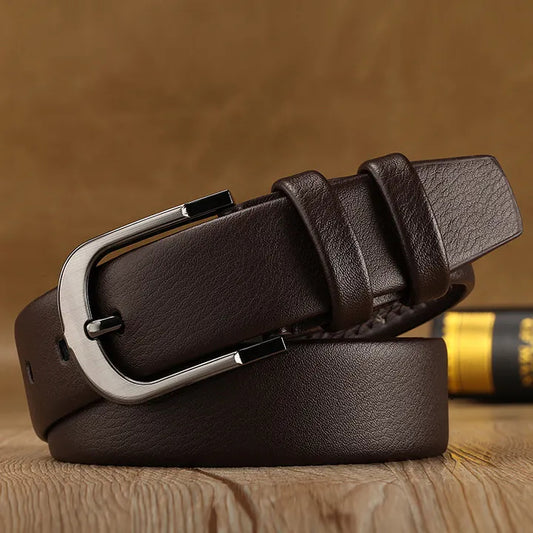 New Business Men Belts of Leather Luxury Design Buckle Belts for Jeans Retro Waist Strap Belt