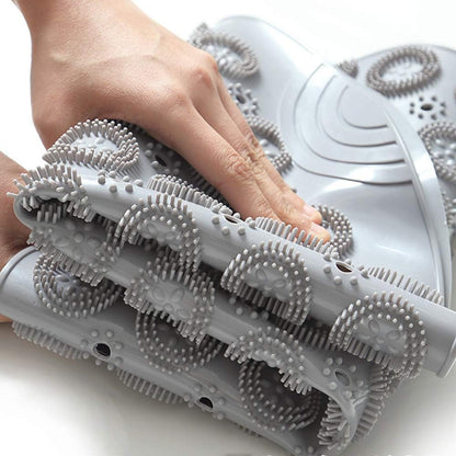 Shower Mat, Round Shower Stall Mat, PVC Bathtub Mat, Non Slip Bath Mat with Suction Cups and Drain Holes, Machine Washable for Bathroom Bathtub Swimming Pool