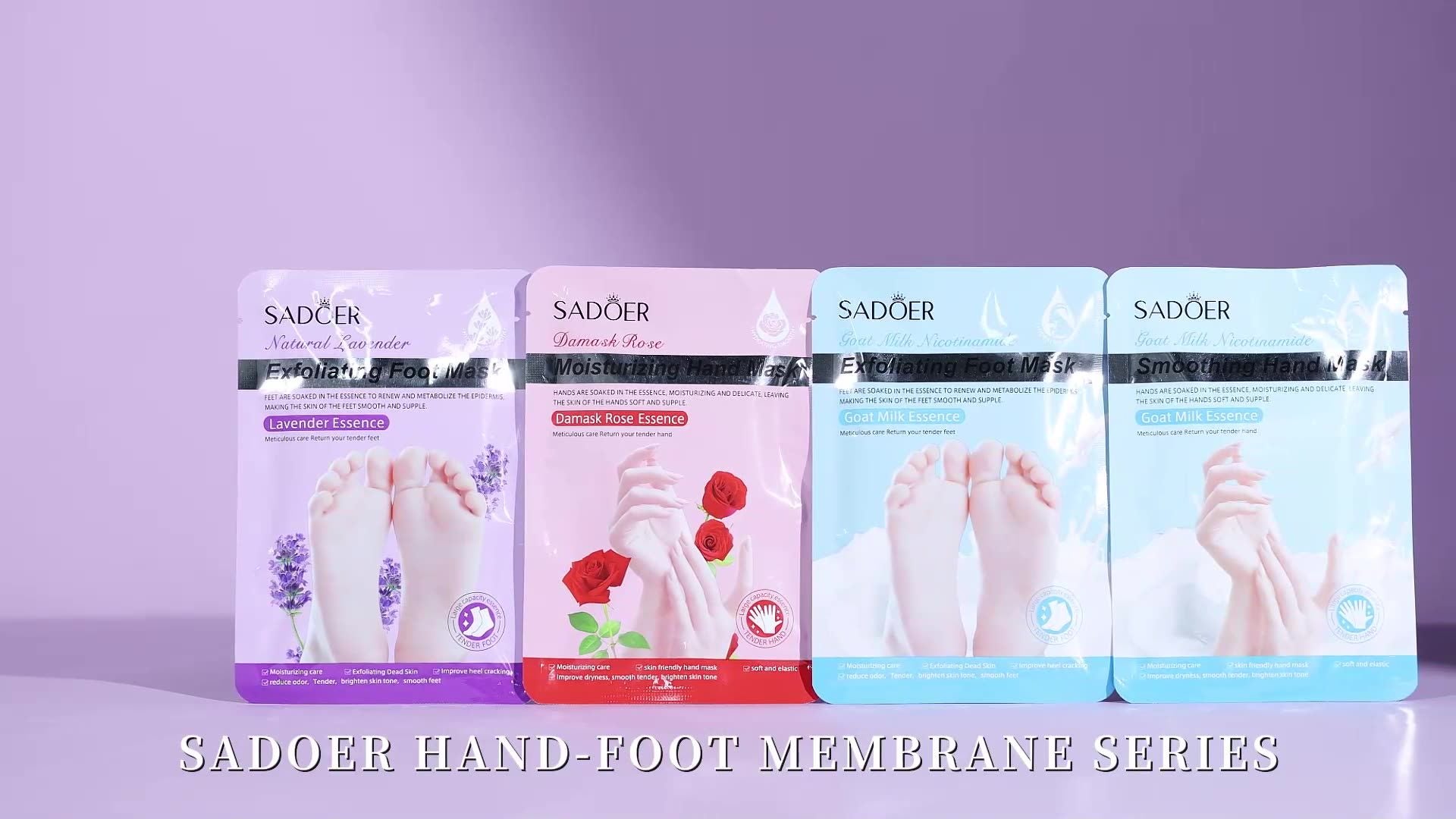 5 pairs in one combination Fruit flavored Hand Mask SADOER Moisturizing and Moisturizing Hand Mask for Tender Skin